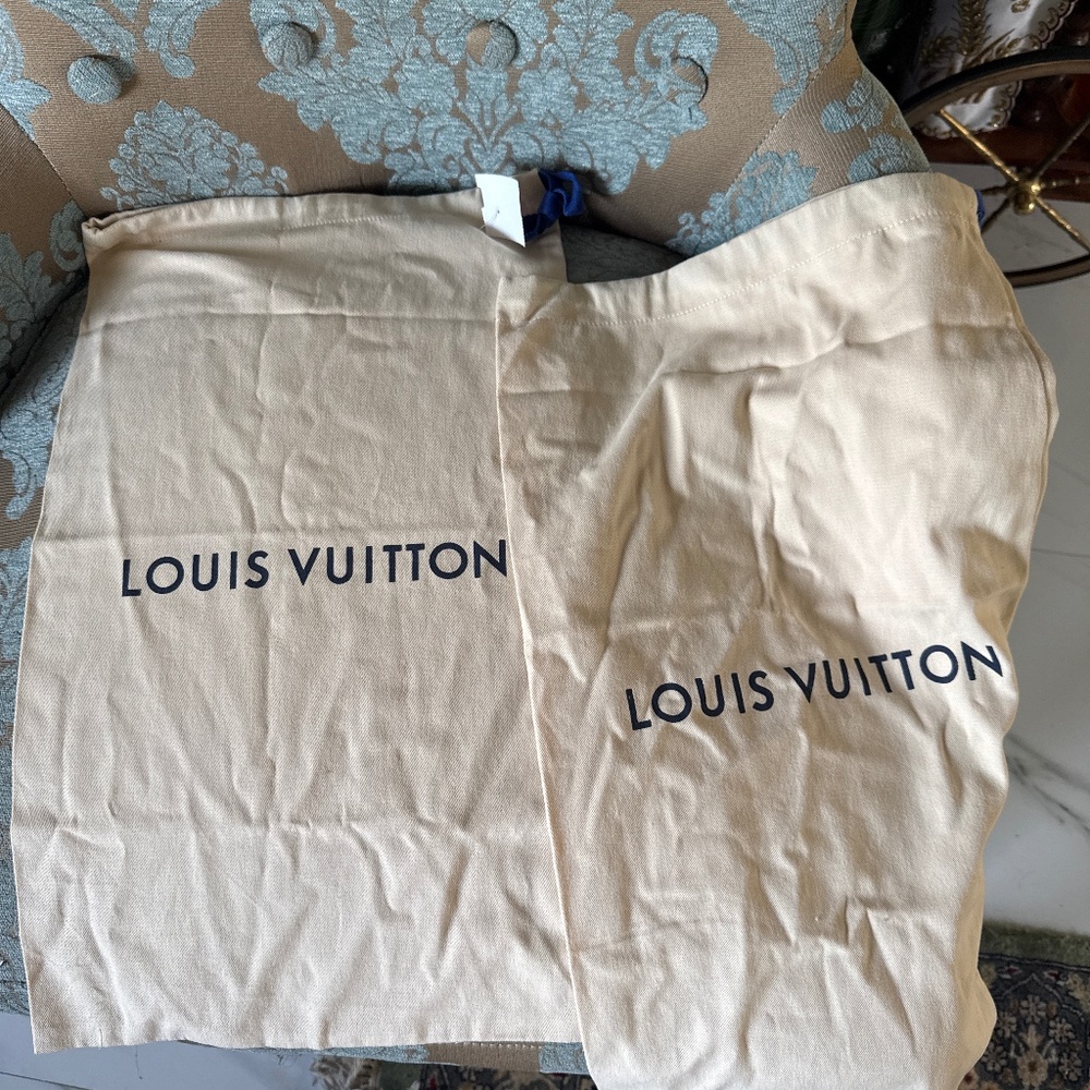 Bundle of two large Louis Vuitton dust bags